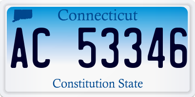 CT license plate AC53346
