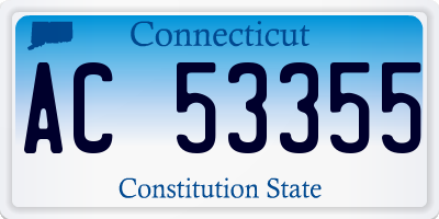 CT license plate AC53355