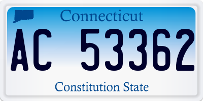 CT license plate AC53362