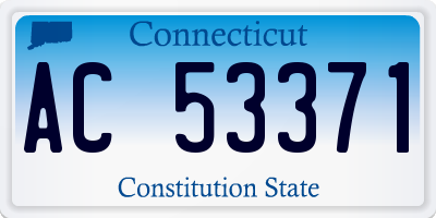 CT license plate AC53371