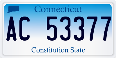 CT license plate AC53377