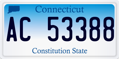 CT license plate AC53388