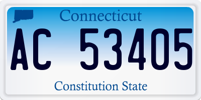 CT license plate AC53405