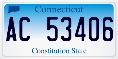 CT license plate AC53406