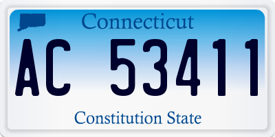 CT license plate AC53411