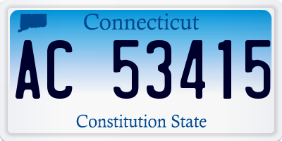 CT license plate AC53415