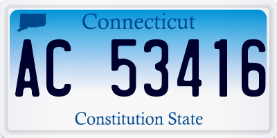 CT license plate AC53416