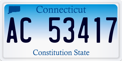 CT license plate AC53417