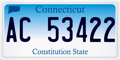 CT license plate AC53422