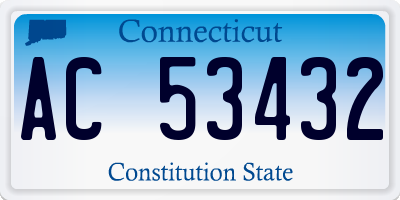 CT license plate AC53432