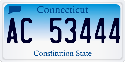 CT license plate AC53444