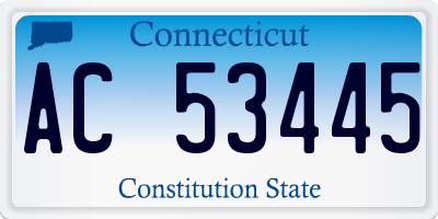 CT license plate AC53445