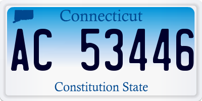 CT license plate AC53446