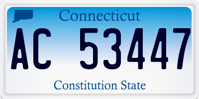 CT license plate AC53447