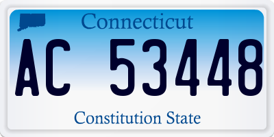 CT license plate AC53448