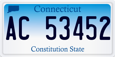 CT license plate AC53452