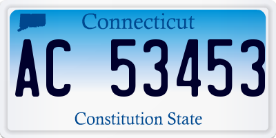 CT license plate AC53453