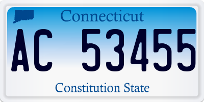 CT license plate AC53455