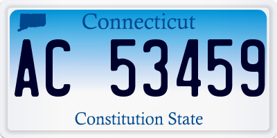 CT license plate AC53459