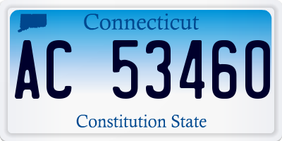 CT license plate AC53460