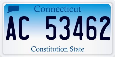 CT license plate AC53462