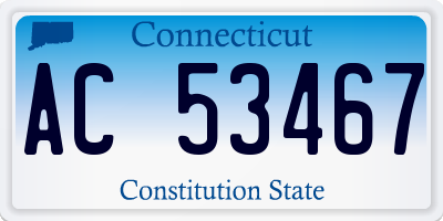 CT license plate AC53467