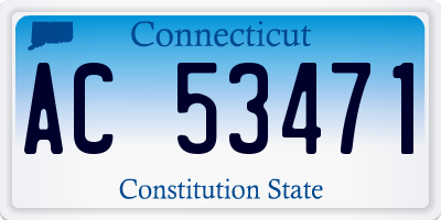 CT license plate AC53471