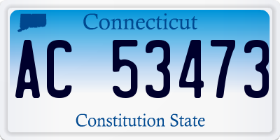 CT license plate AC53473