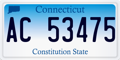 CT license plate AC53475