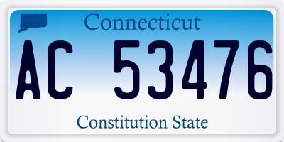 CT license plate AC53476