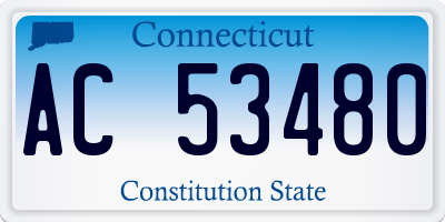 CT license plate AC53480