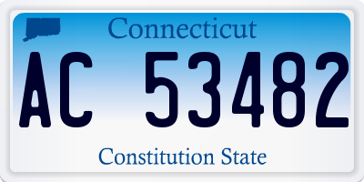 CT license plate AC53482