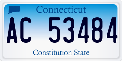 CT license plate AC53484