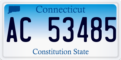 CT license plate AC53485