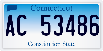 CT license plate AC53486