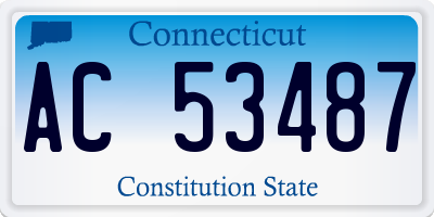 CT license plate AC53487