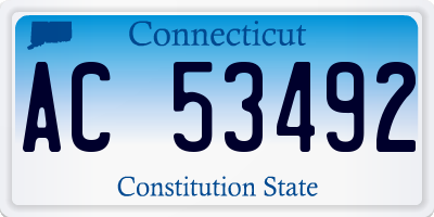 CT license plate AC53492