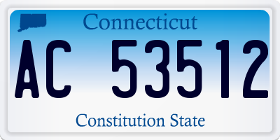 CT license plate AC53512