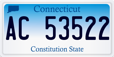CT license plate AC53522