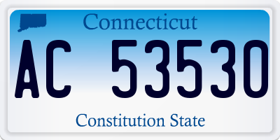 CT license plate AC53530
