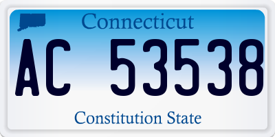 CT license plate AC53538