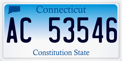 CT license plate AC53546
