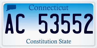 CT license plate AC53552