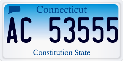CT license plate AC53555