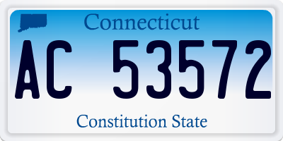 CT license plate AC53572