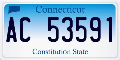 CT license plate AC53591