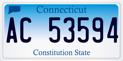 CT license plate AC53594