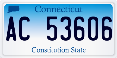 CT license plate AC53606