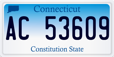 CT license plate AC53609