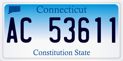 CT license plate AC53611